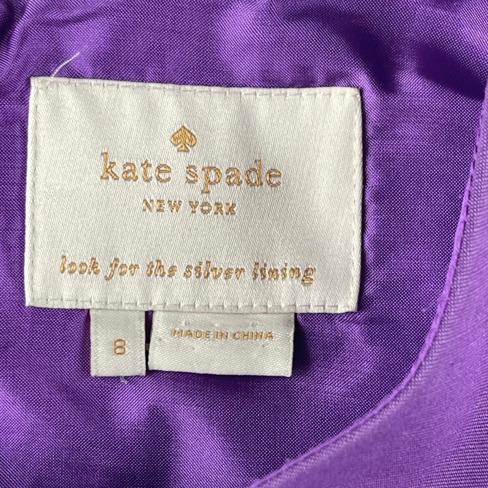 Kate Spade New York Purple Sheath Dress Lined Sleeveless Business Career Size 8 - Picture 4 of 6
